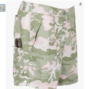 Guy Harvey By Aftco Green Pink Fishing Athletic Camo Shorts Size 4